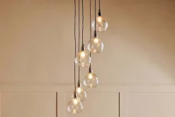 Ziva Statement Recycled Glass Cluster Pendant - Clear