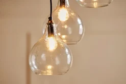 Ziva Statement Recycled Glass Cluster Pendant - Clear