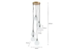 Ziva Statement Recycled Glass Cluster Pendant - Clear