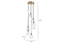 Ziva Statement Recycled Glass Cluster Pendant - Clear
