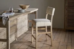 Zoha Cotton & Jute Upholstered Counter Chair - Natural