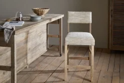 Zoha Cotton & Jute Upholstered Counter Chair - Natural