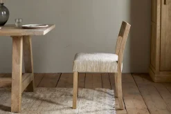 Zoha Cotton & Jute Upholstered Dining Chair - Natural
