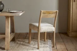 Zoha Cotton & Jute Upholstered Dining Chair - Natural