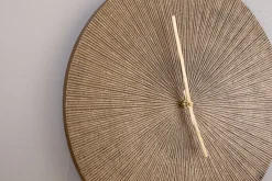 Zuwena Etched Wall Clock - Antique Brass